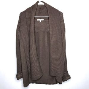 CACHE LUXE Brown Thick Oversized Sweater Jacket Long Sleeve Sz Xs/S